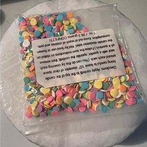 Vanilla buttercream birthday cake 4 wick pillar candle.